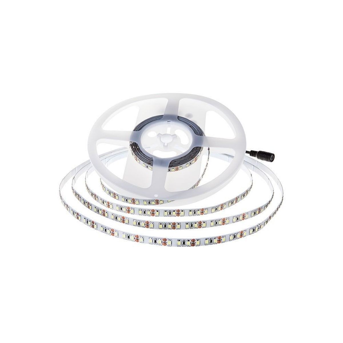 V-Tac 11W/m LED strip - 5m, 150lm/W, IP20, 24V, 168 LED pr. meter - Dæmpbar : Dæmpbar, Kulør : Kold