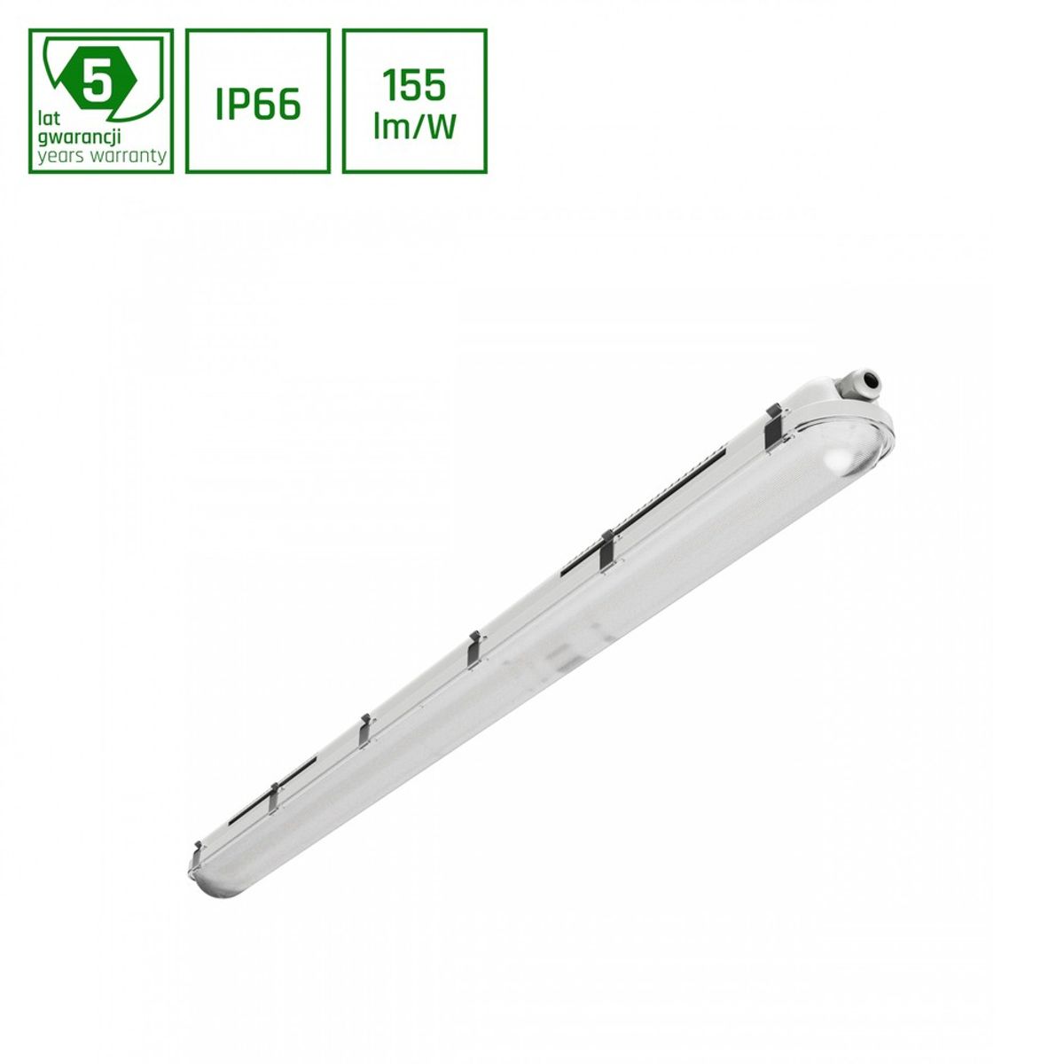 Limea Gigant Pro 20-40W - Vandtæt 120cm, Neutral Hvid, 230V, 120°, IP66, IK10 - Dæmpbar : Ikke dæmpbar, Kulør : Neutral