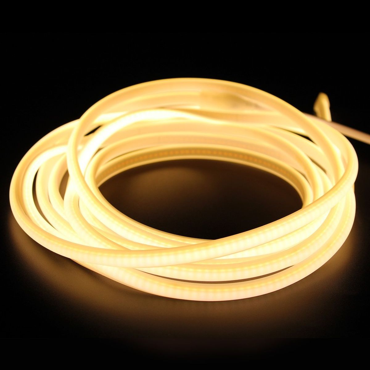 5 m. vandtæt Ridebane Neon COB strip - 230V, IP67, 288 LED, 11,5W/m, kan klippes for hver 10cm - Kulør : Neutral