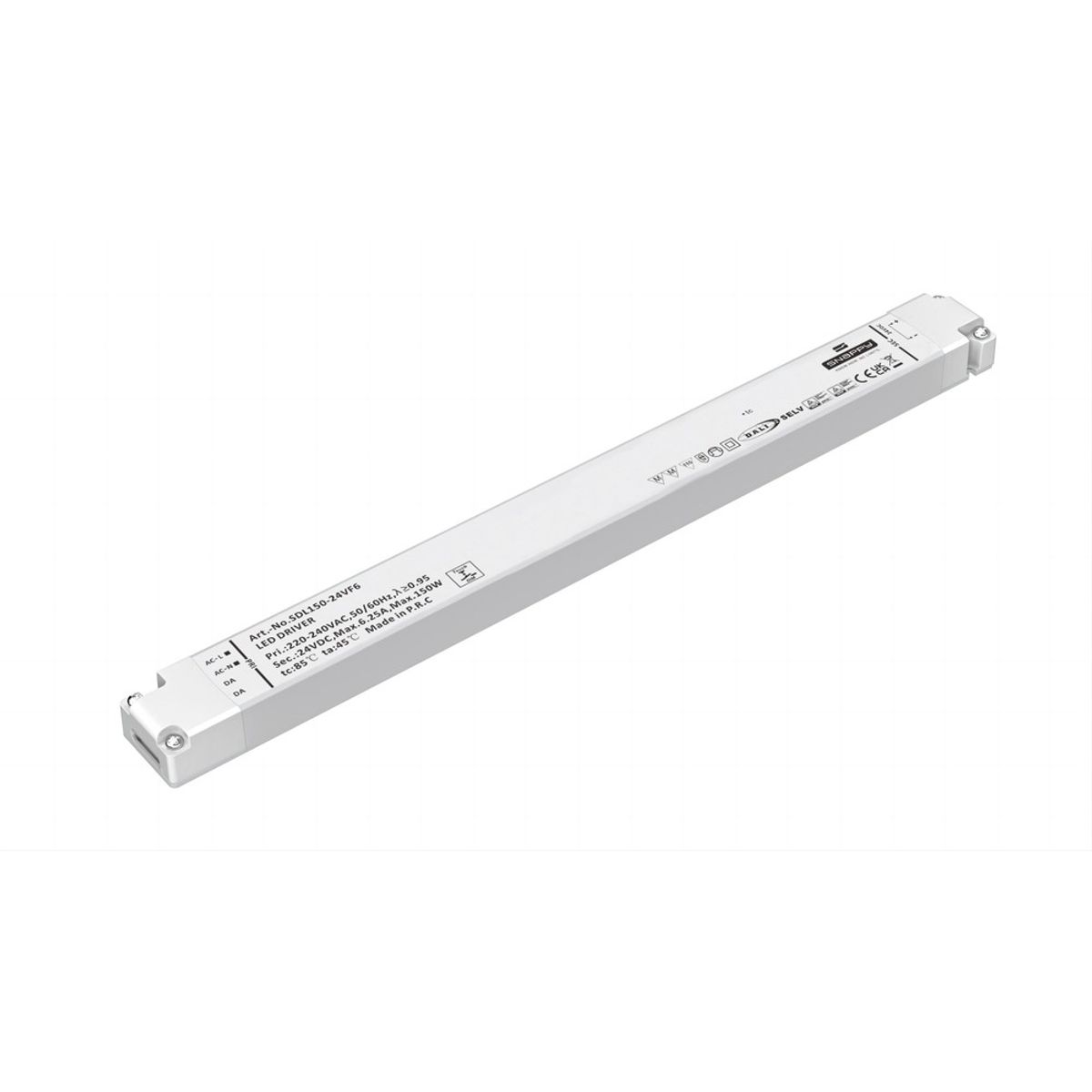 Snappy Dæmpbar LED Driver Til 24V (PUSH Eller DALI Dim) - 150W