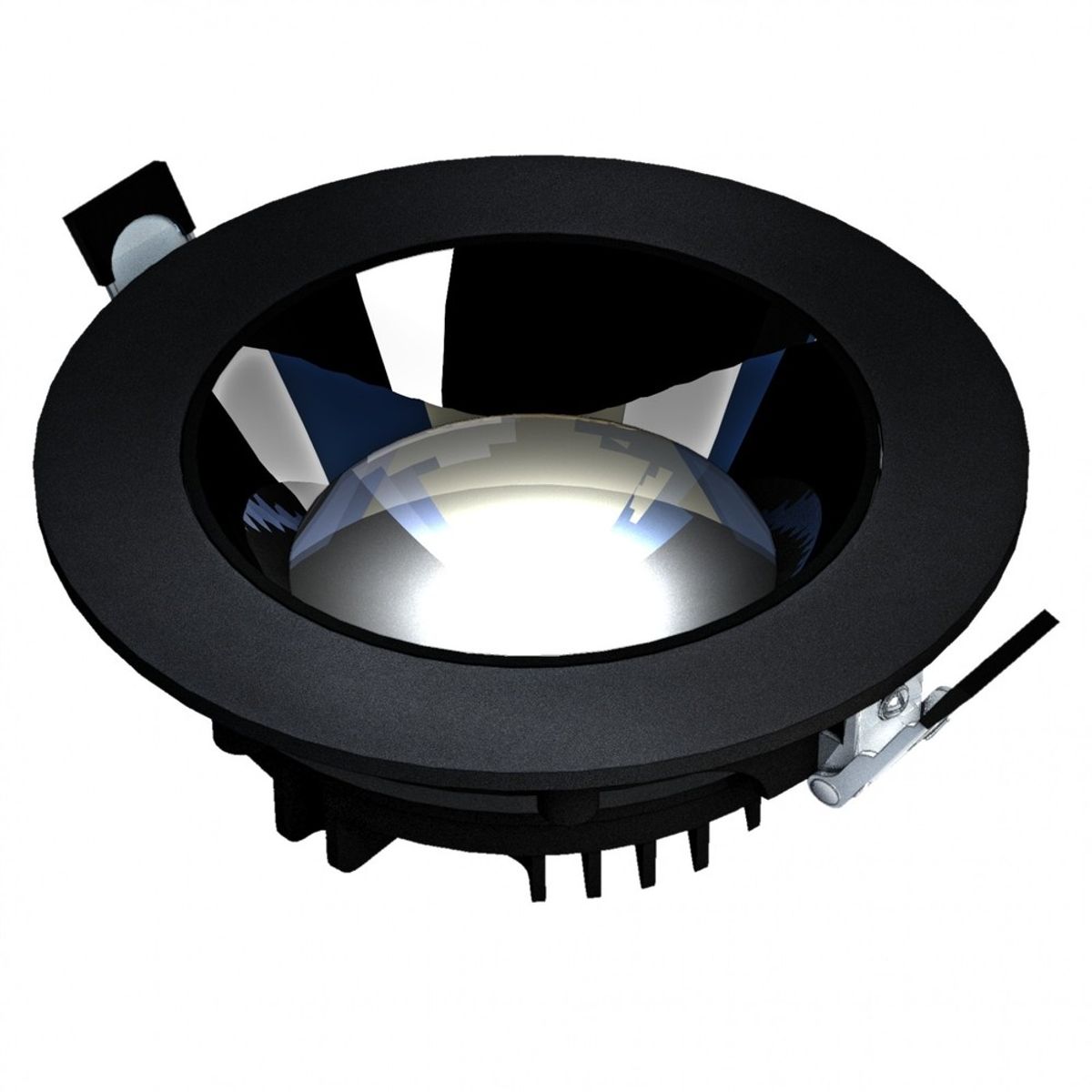 Model XL nedsænket downlight - justerbar retning 30W 30° 220x70 mm, sort