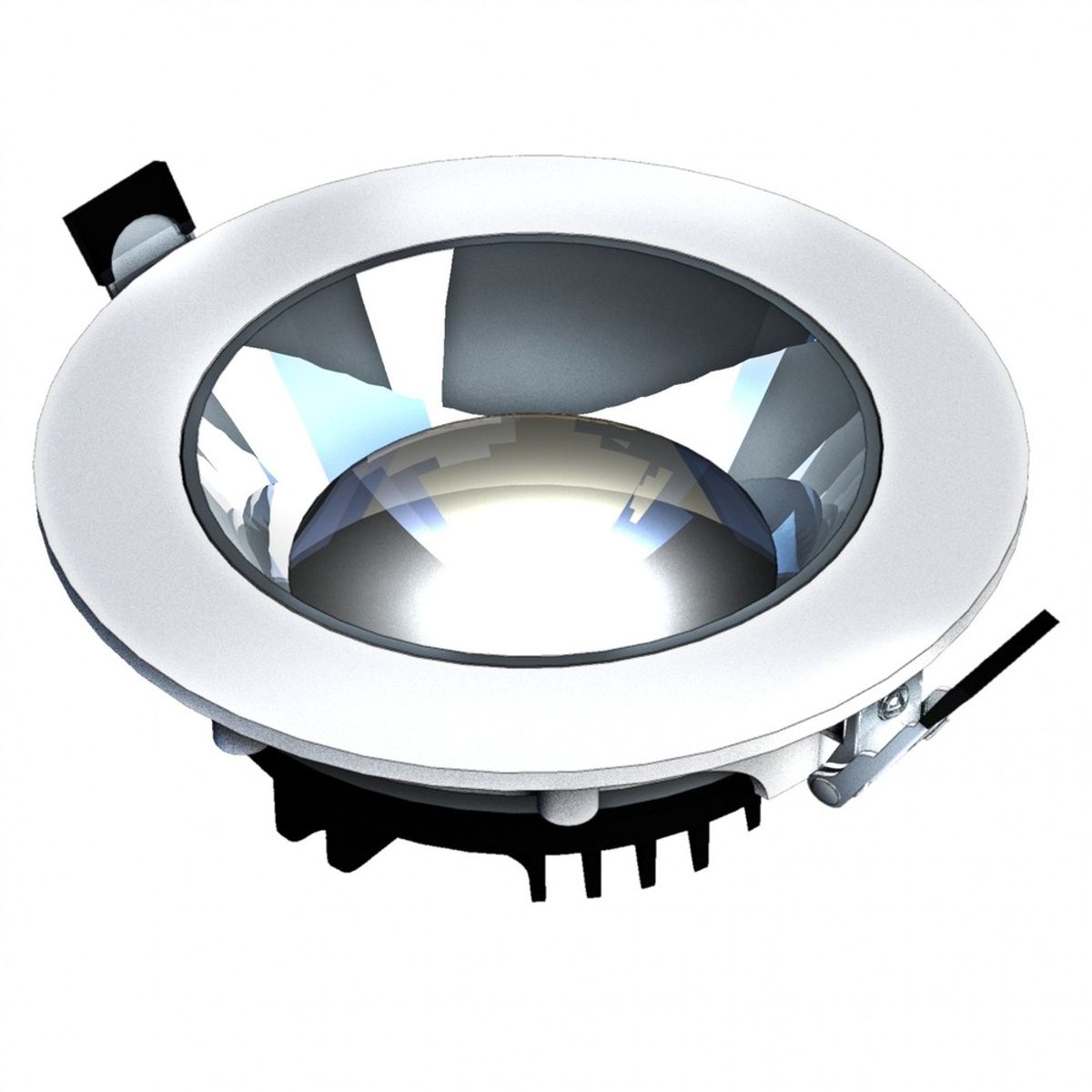 MODEL XL - Nedsænket Downlight uden lyskilde, justerbar retning 30W, 30° 220x70 mm hvid