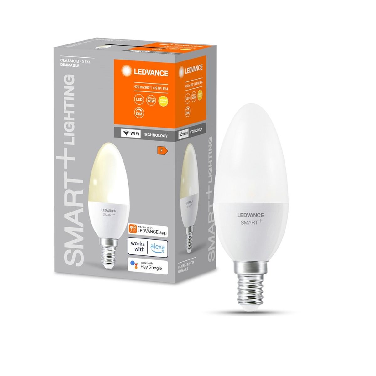 LEDVANCE SMART+ WiFi E14 LED Kertepære 4,9W i 2700K