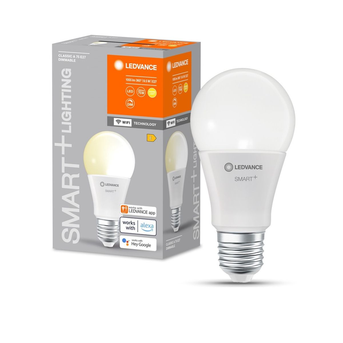 LEDVANCE SMART+ WiFi E27 Mat LED Pære 9,5W i 2700K