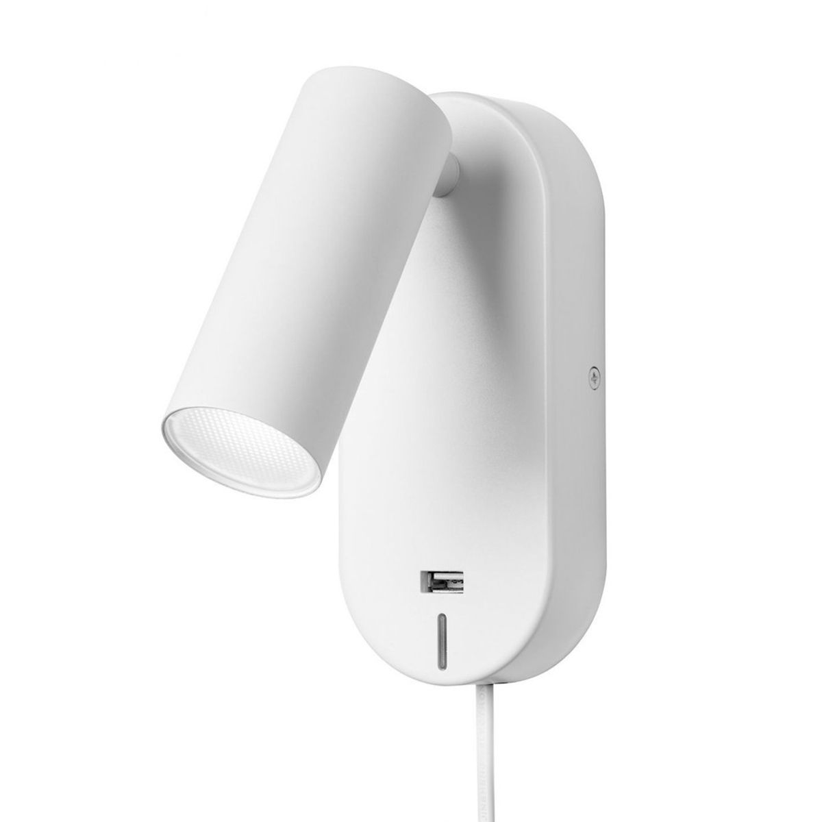 EGO LED Væglampe med USB og Touch dæmp, 4,5W, Nielsen Light - hvid