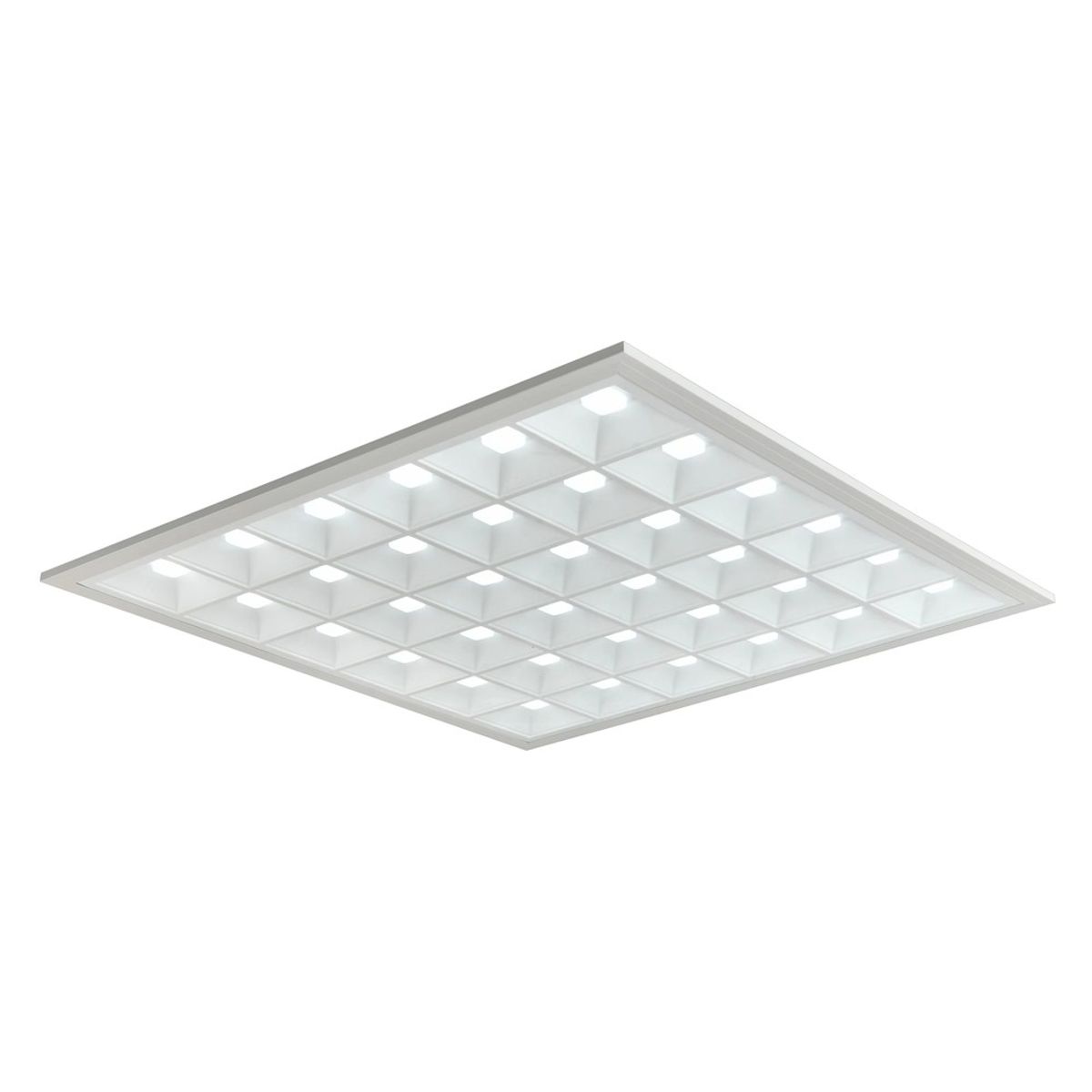 LEDlife 60x60 LED panel, Gitter - 36W, UGR16, RA90, Philips driver, flicker free, 110lm/w, hvid kant - Dæmpbar : Ved tilkøb, Kulør : Neutral