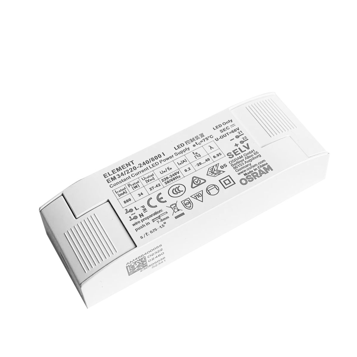 Osram 34W LED driver - 800 mA, 27V-42V