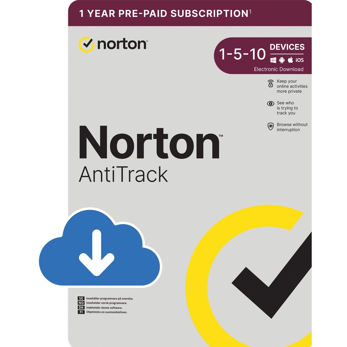 Norton AntiTrack - 1 enhed / 1 år