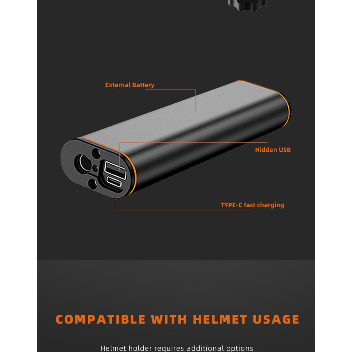 Mega Rhodium batteri til MTB lygter på hele 4 x 5000 mah ialt 20.000 mah - Easylight.dk