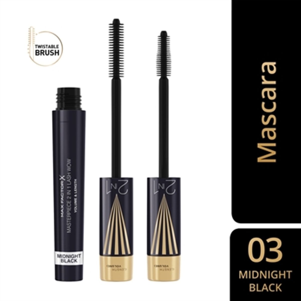 Max Factor Masterpiece 2 in 1 Lash Wow Midnight Black