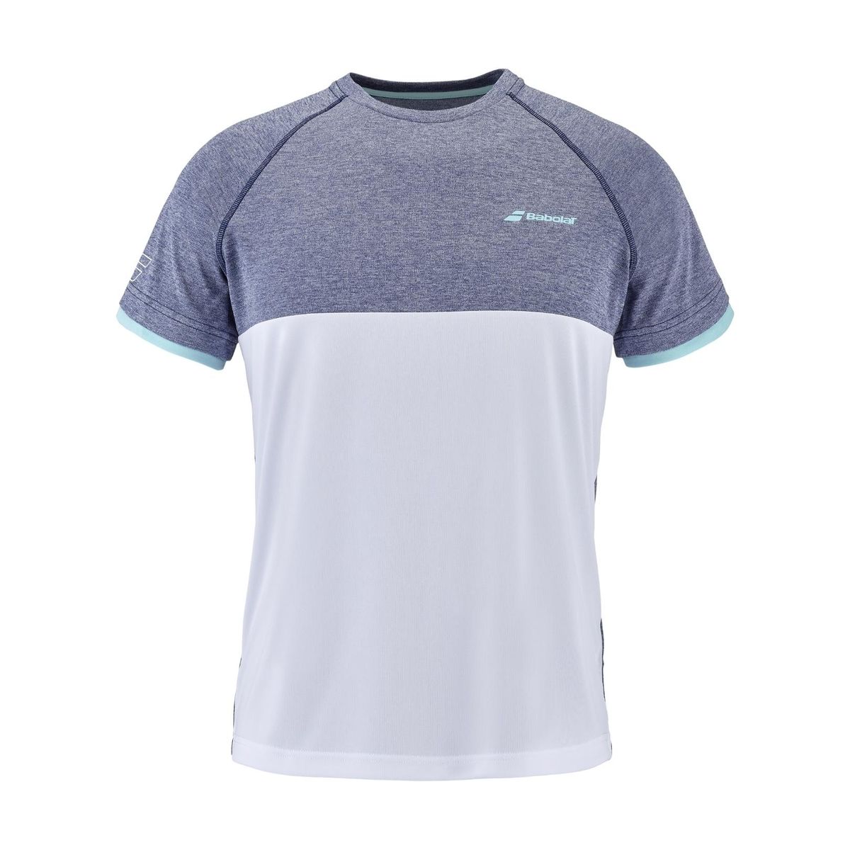 Babolat Play Crew Neck Tee White/Blue