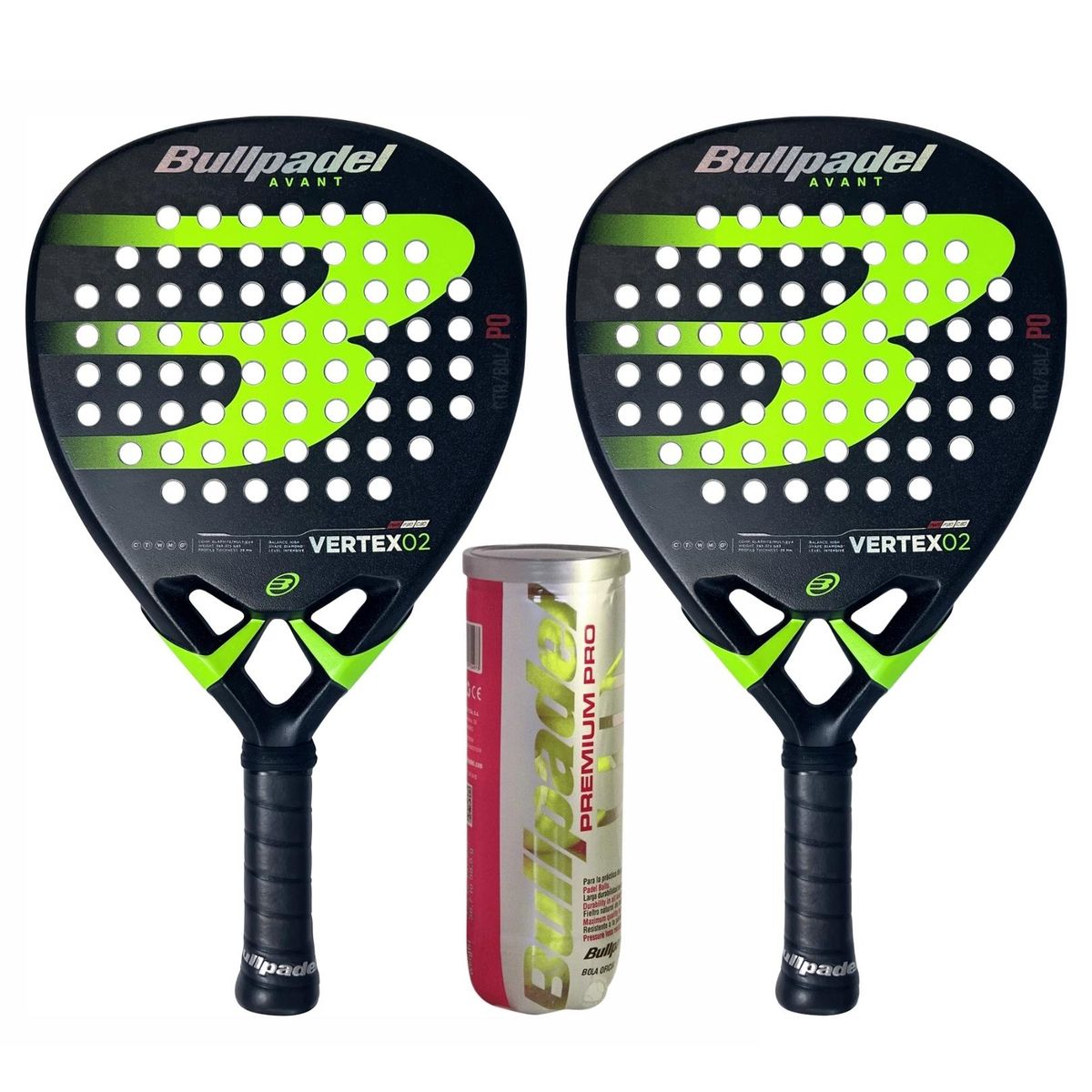 Bullpadel Padel Pakketilbud (Bullpadel Vertex 02 21 + Bullpadel Premium Pro)