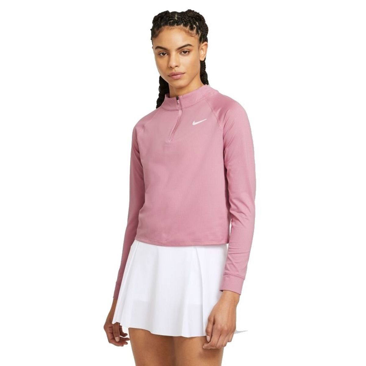 Nike Court Dri-Fit Victory Long-Sleeve Dame Elemental Pink/White