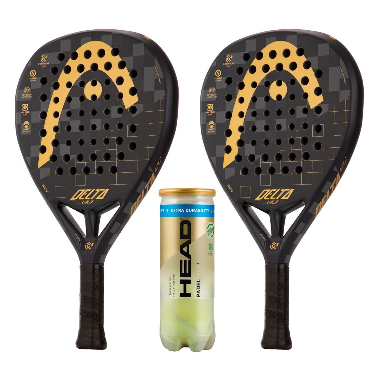 Head Padel Pakketilbud (Head Graphene 360+ Delta Gold + Head Padel Pro S+)