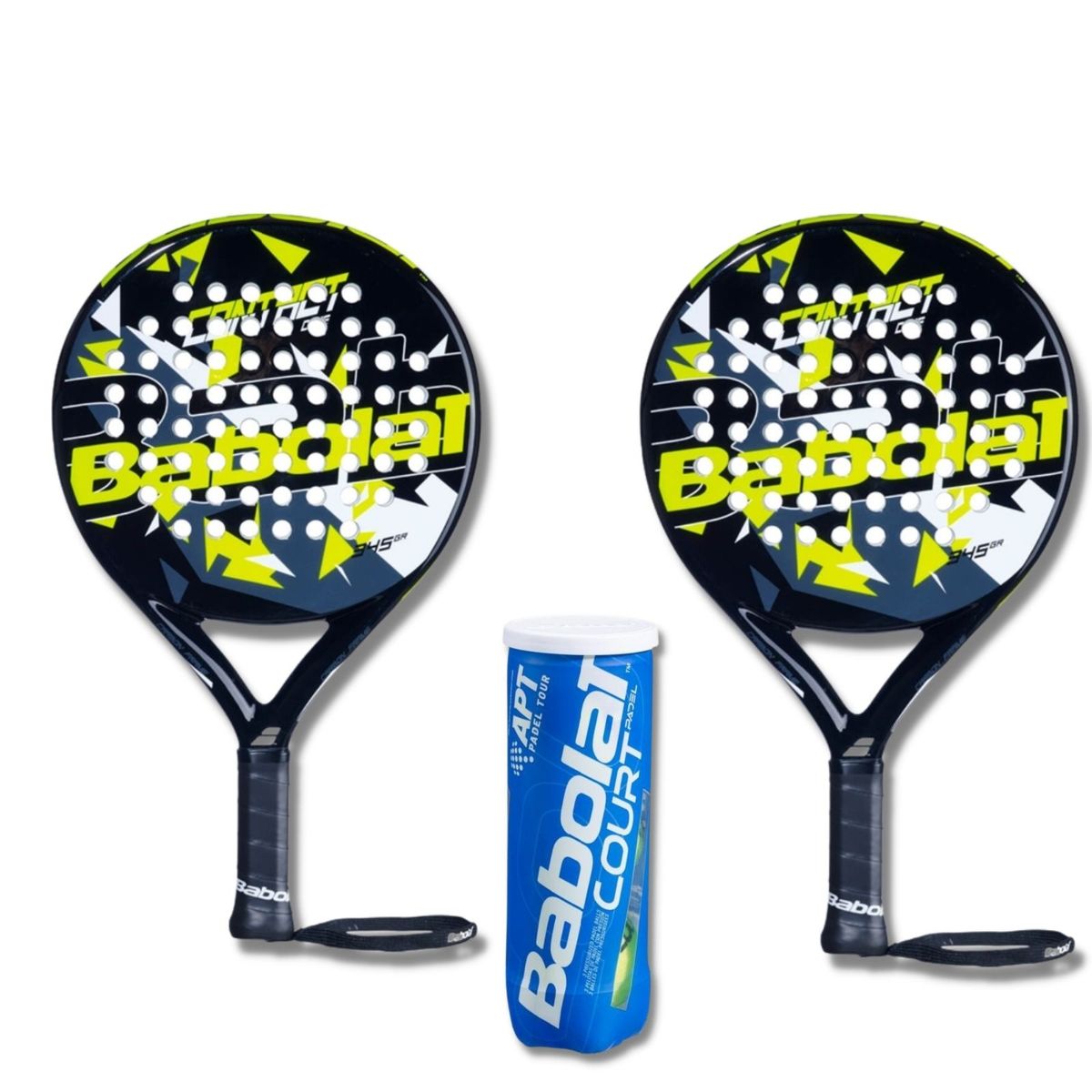 Babolat Padel Pakketilbud (2 X Babolat Contact Core + Babolat Court Padel X3)