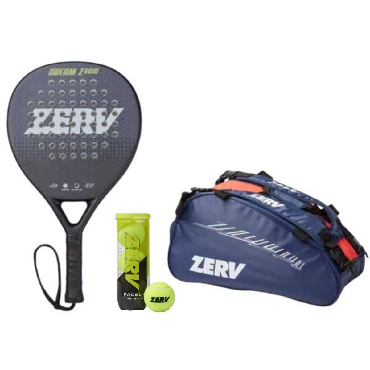 ZERV Padel Pakketilbud (Dream Z300 + Superb Elite Padel Bag + ZERV Padel Master+)