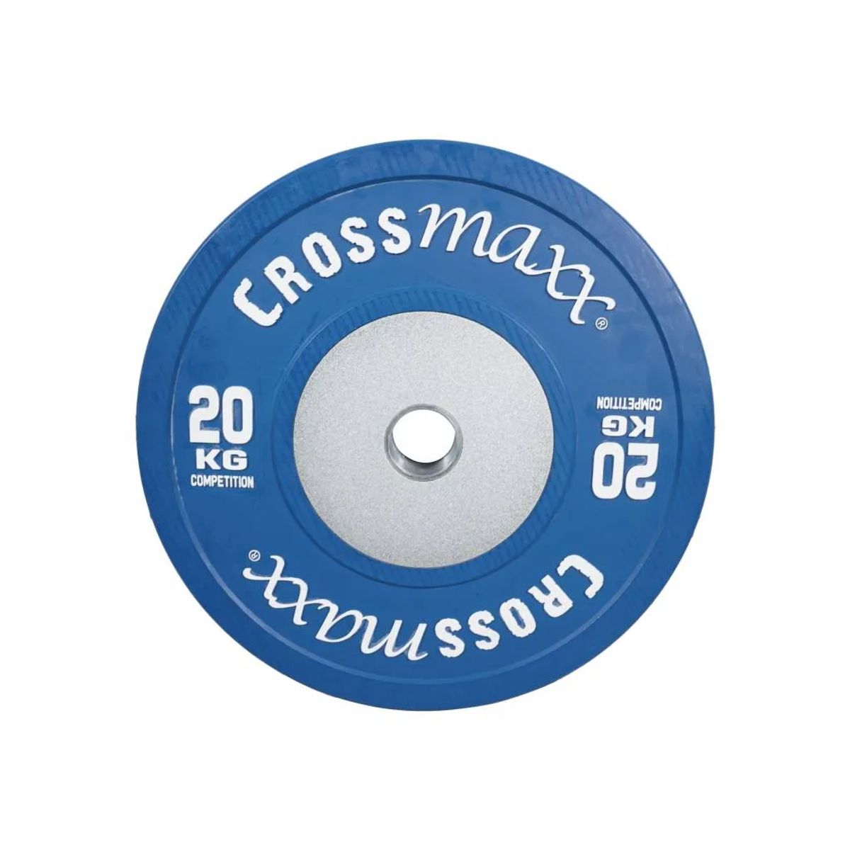 Crossmaxx Competition vægtskive 20 kg - blå. Af vulkaniseret gummi, slidstærk kvalitet. Til vægtløftning, crossfit og funktionel træning