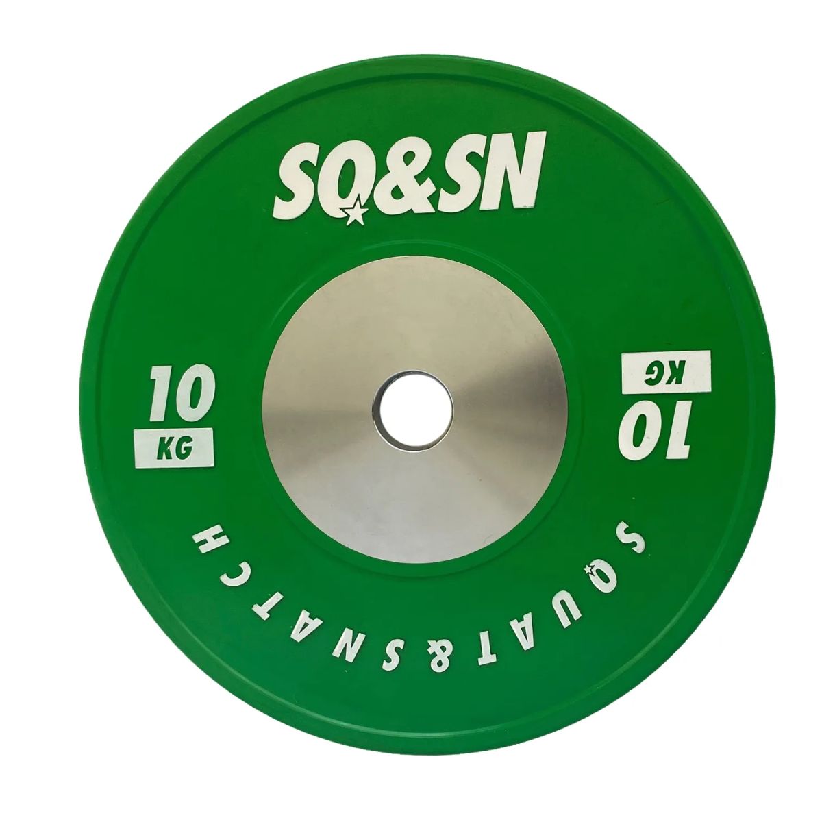 SQ&SN Competition Bumper Plate 10 kg Green