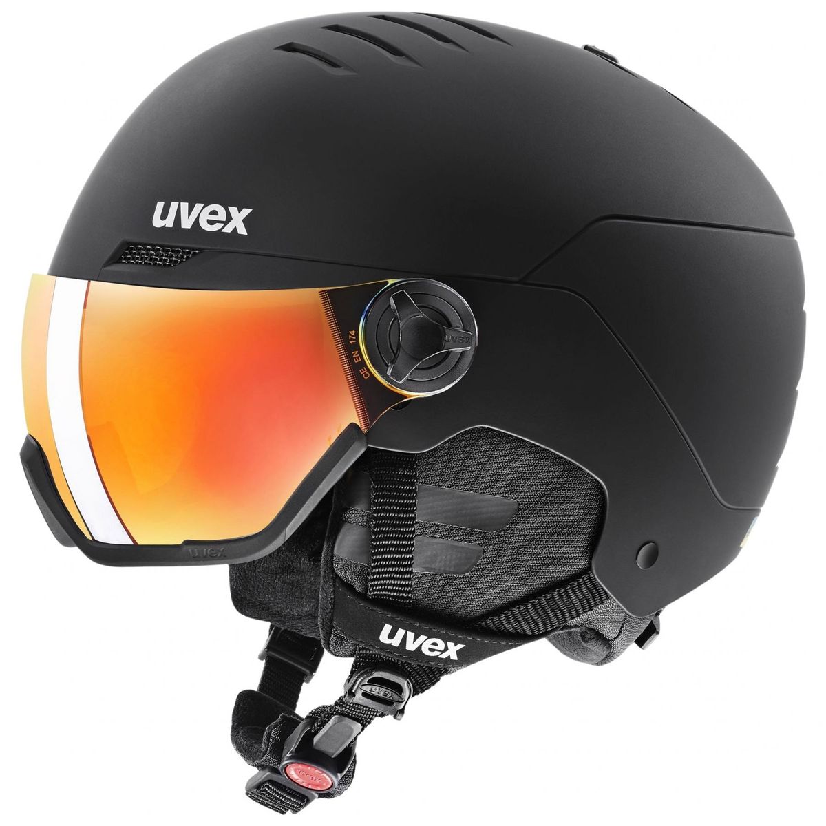 Uvex Wanted Visor, skihjelm med visir, sort