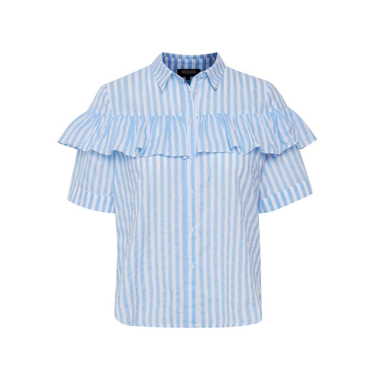 Line Shirt Blue | Soaked in Luxury - XS