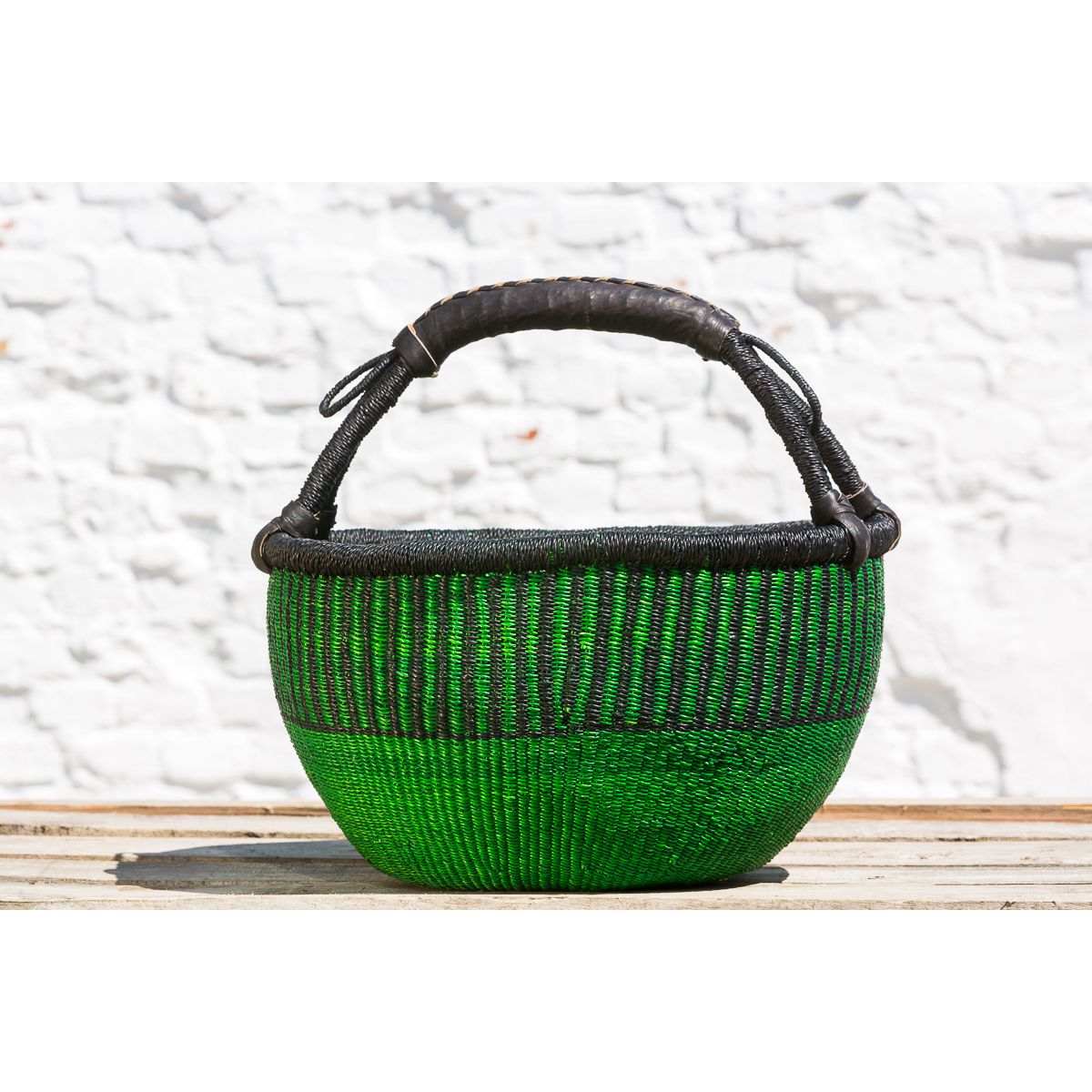 Hammerhus Fairtrade Bolga kurv L - Green