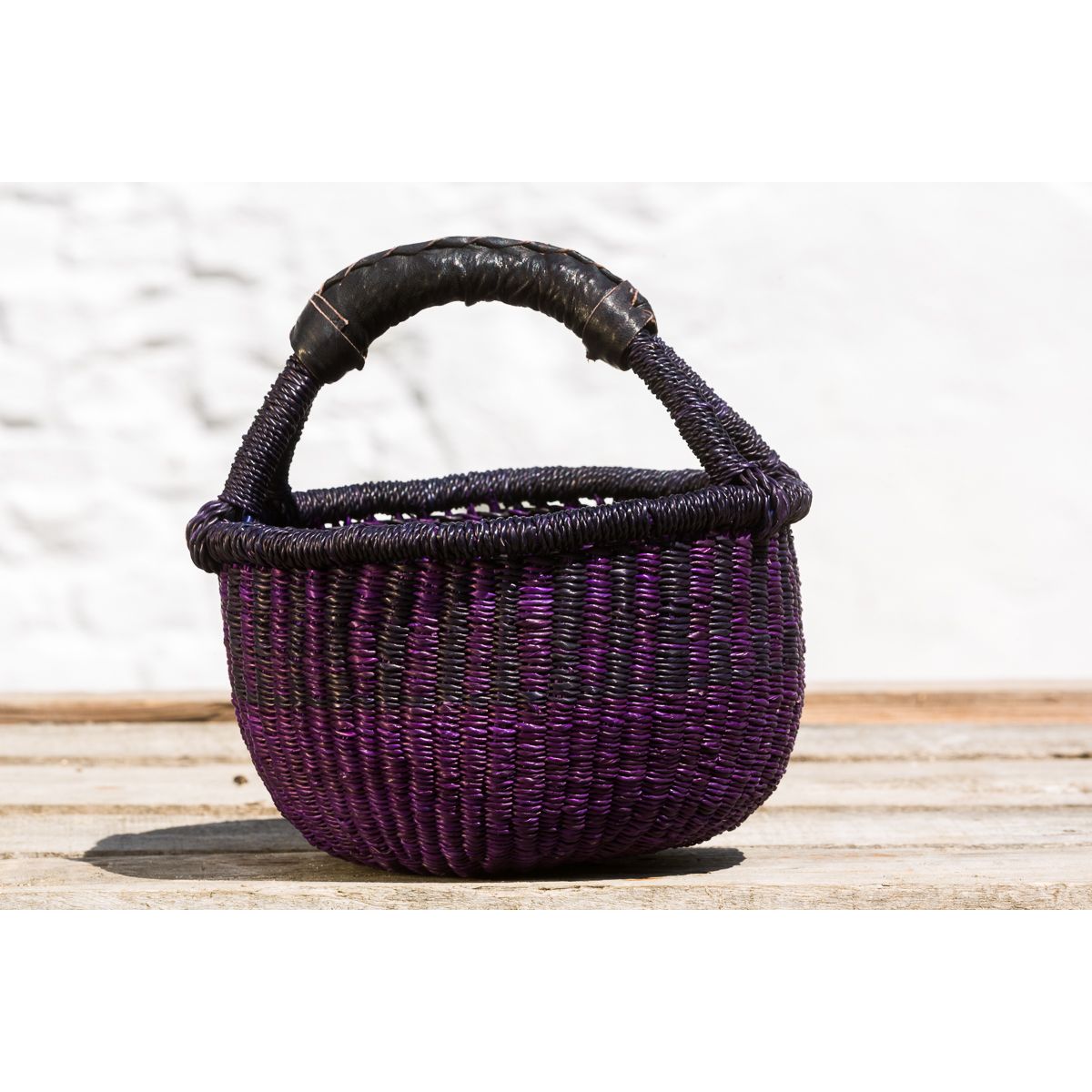 Hammerhus Fairtrade Original rund Bolga kurv S - violet