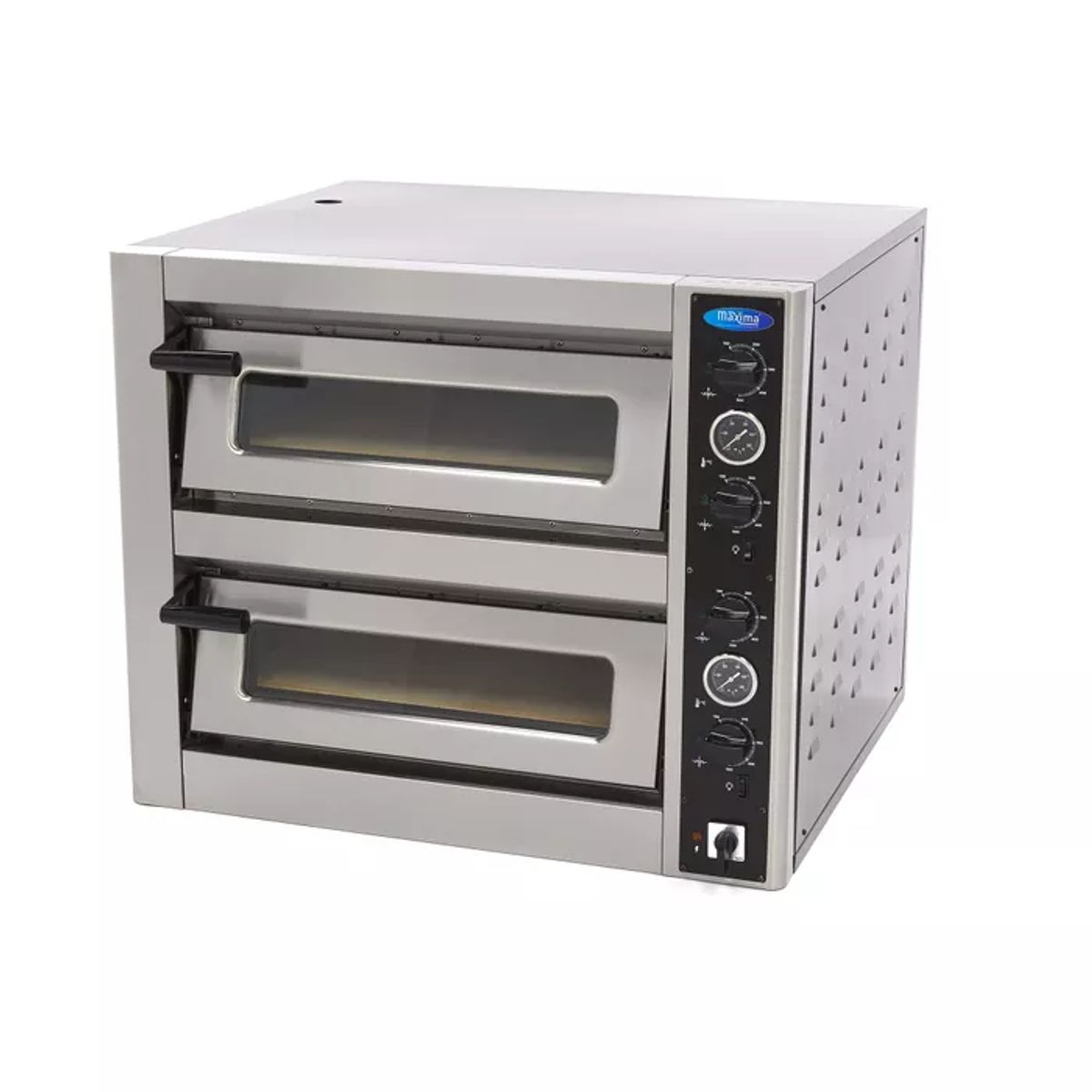 Maxima Pizzaovn - Deluxe Pizzaovn 4 + 4 x 30 cm Dobbelt 400V