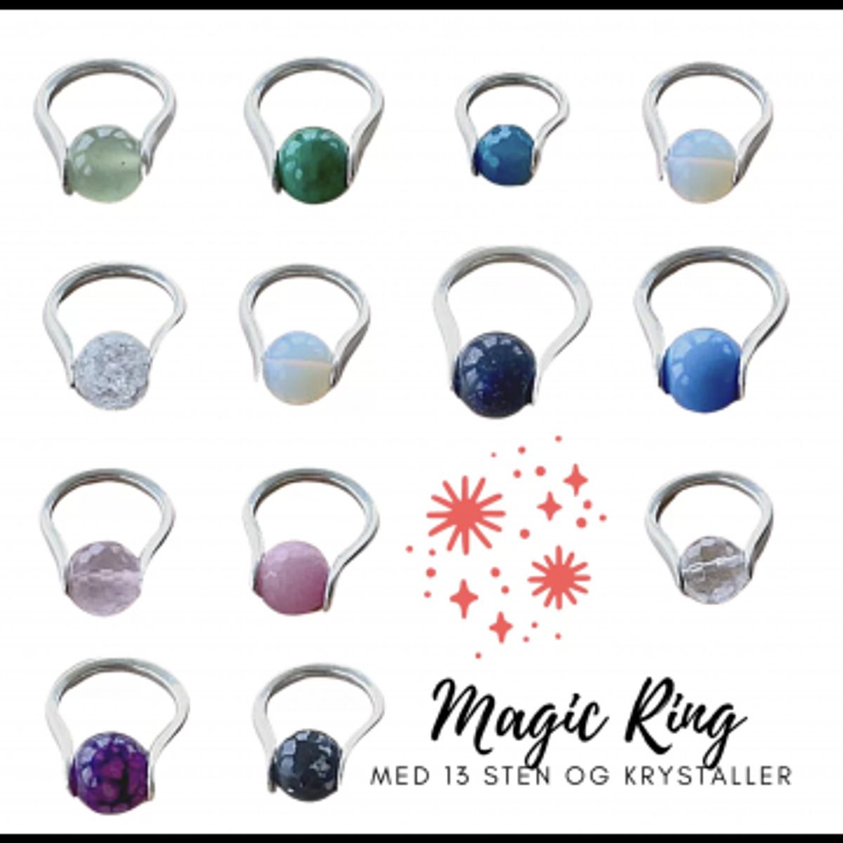 Chakra Sølv Ring - Magic ring - Størrelse: 50 - Ringe m. symboler - GodKarmaShop