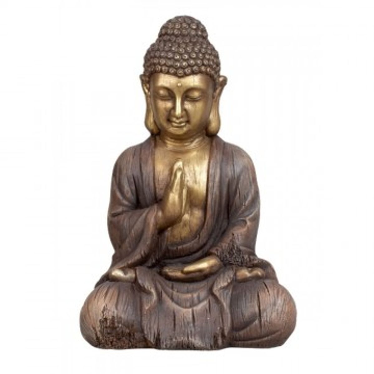 Bedende Buddha i guld 46 cm - Buddha statuer generelt - GodKarmaShop