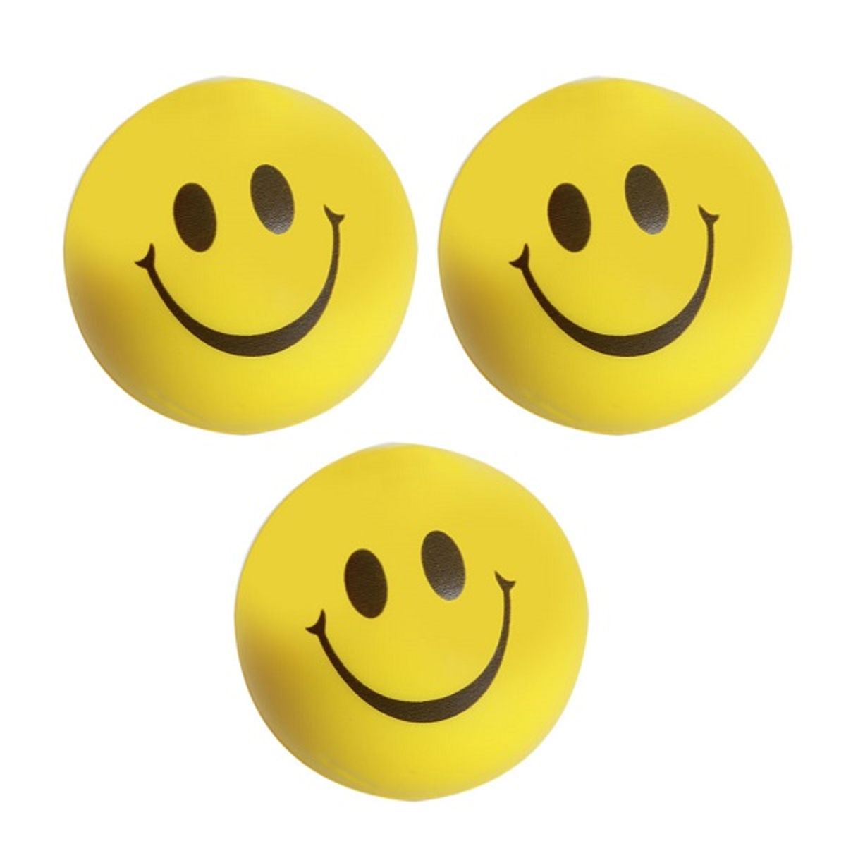 Stressbold smiley 3-pak - blød