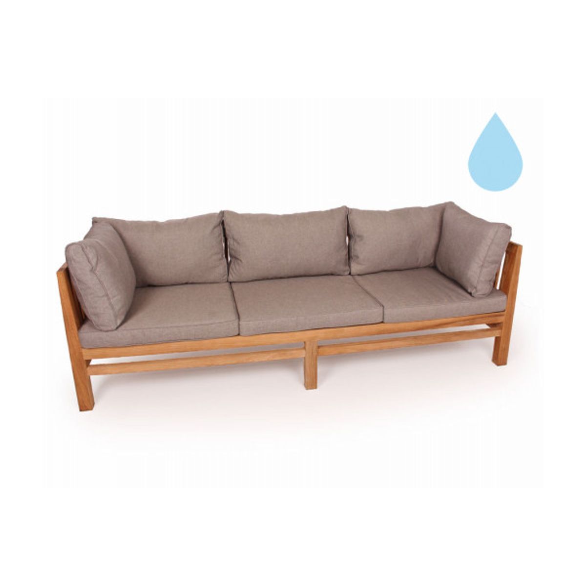 Colorado Teak Sofa 3 pers. Sand Vandafvisende