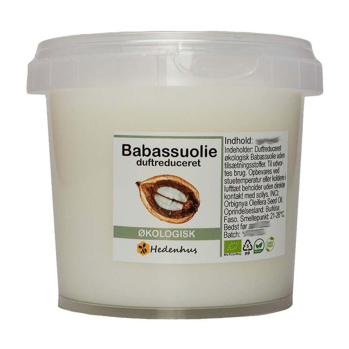 Babassuolie, Duftreduceret - Økologisk - 100 gram