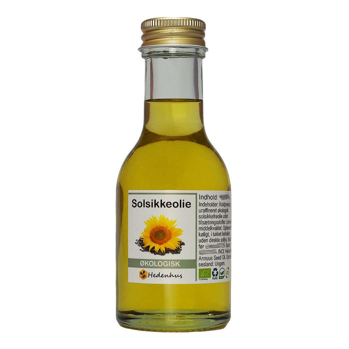 Solsikkeolie - Økologisk - Koldpresset - 250 ml