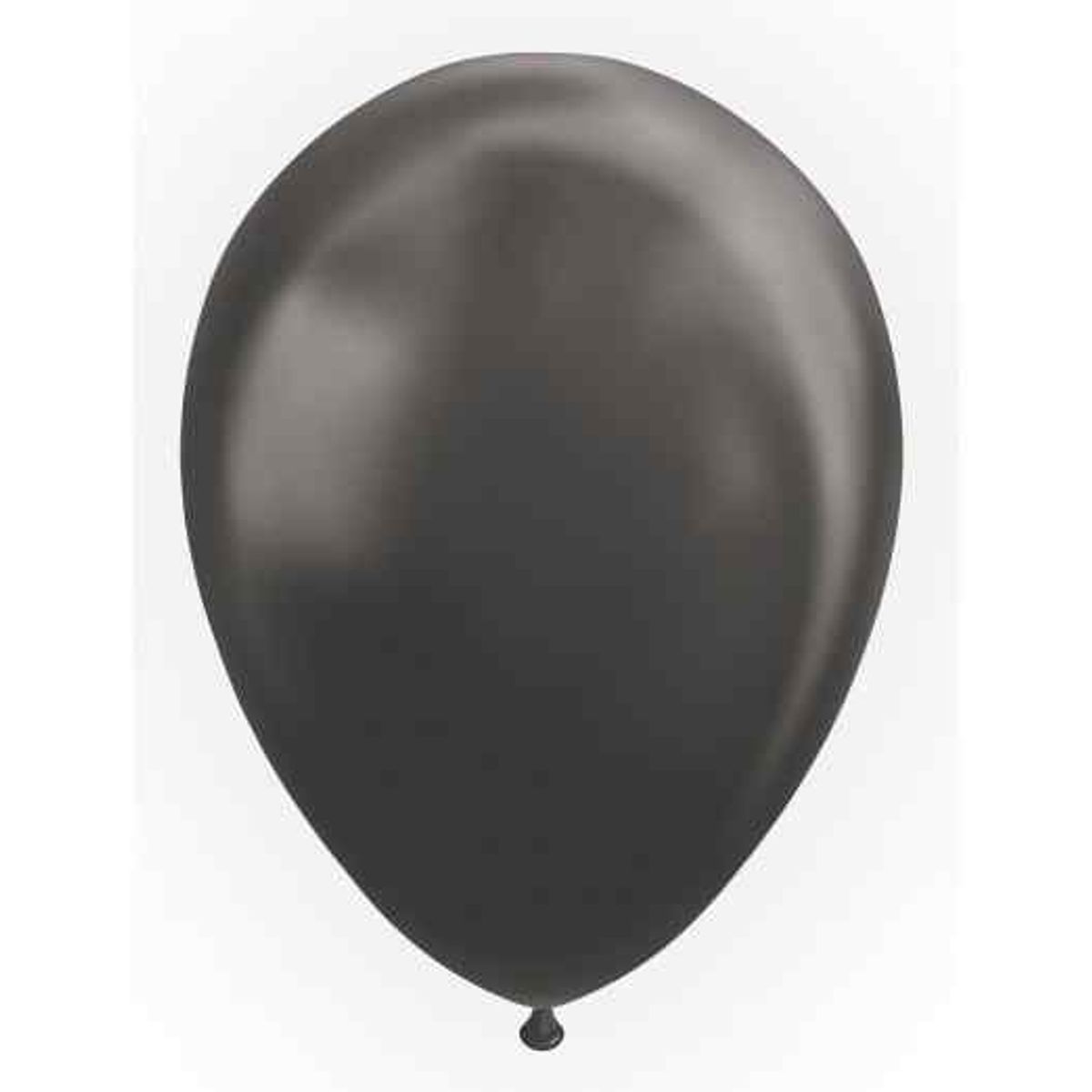 Metallic 12" / 30 cm - 25 stk. Sort - Ensfarvede latexballoner