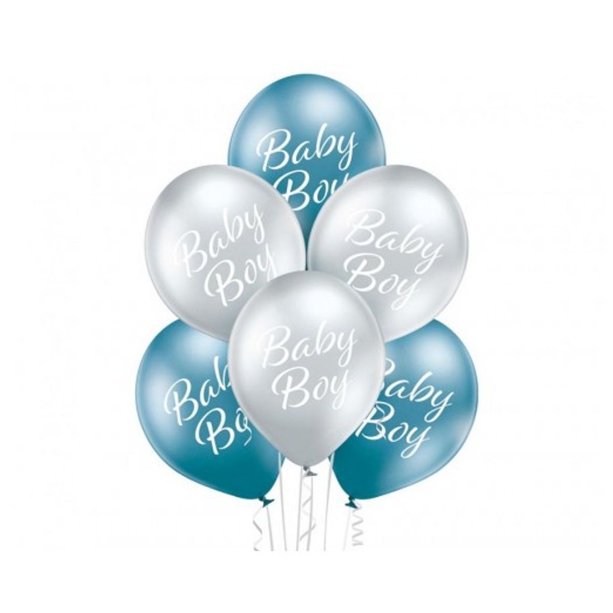 Baby Boy latexballoner, 12"/ 30 cm - 6 stk. - Balloner