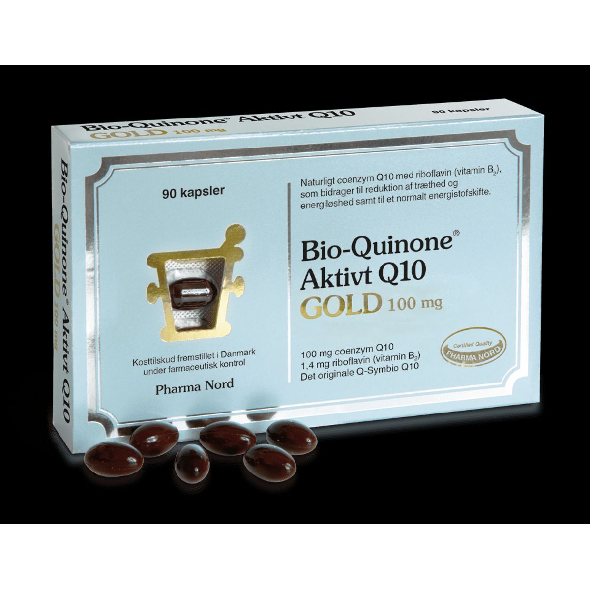 Pharma Nord Bio-Quinone Aktivt Q10 Gold 100 mg 90 kaps.