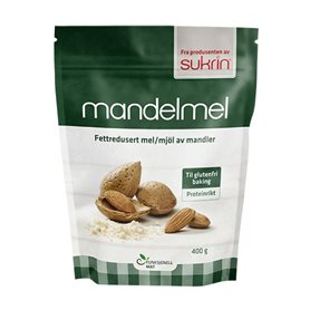 Sukrin Mandelmel fedtreduceret 400 g.