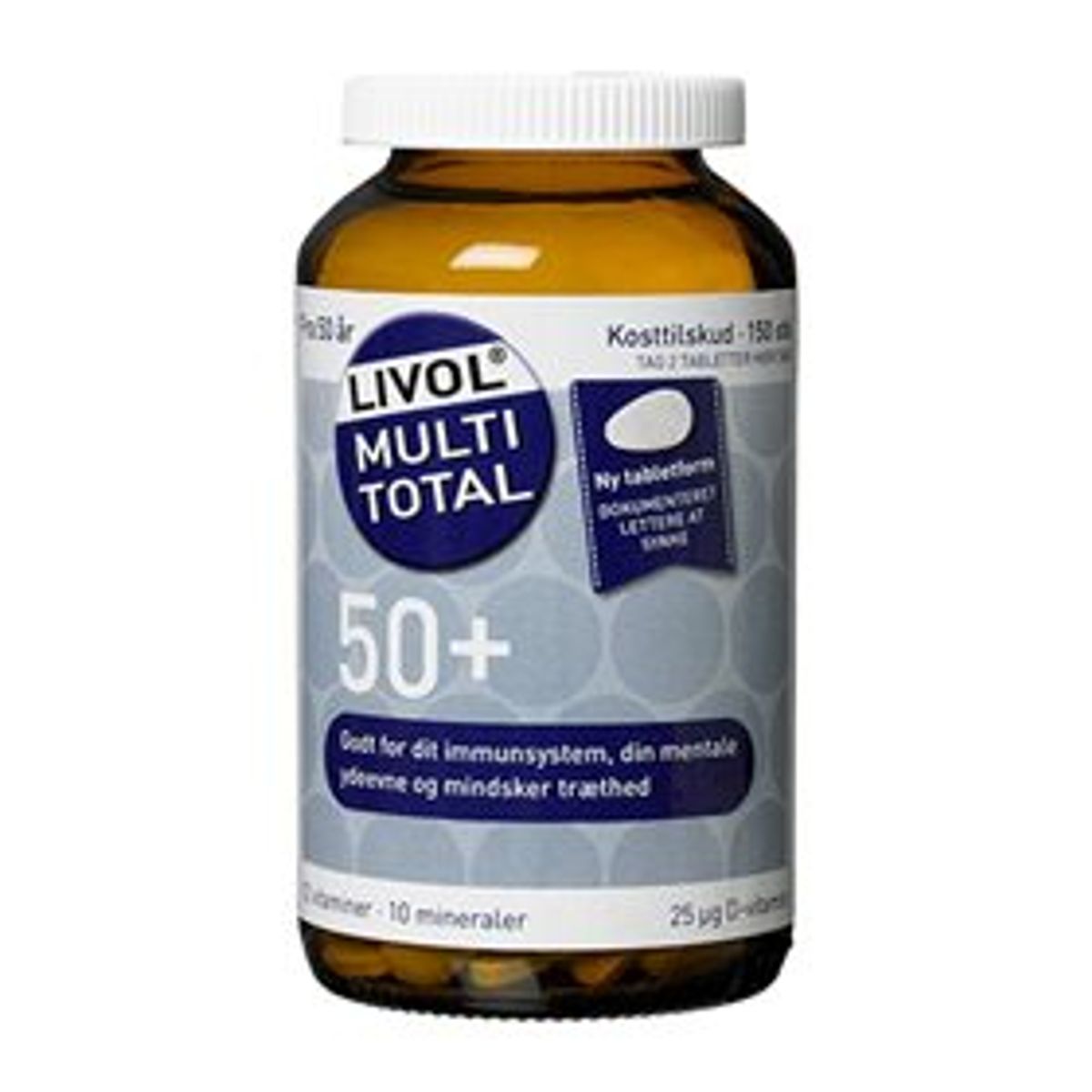 Livol Multivitamin m.urter 50+ 150 tab.