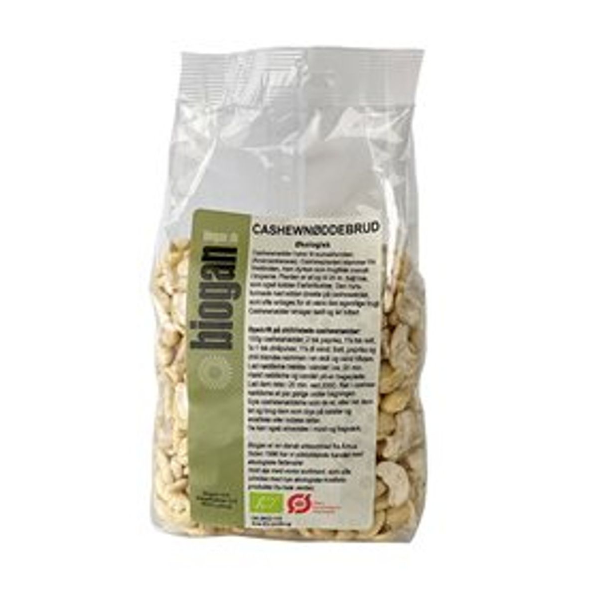 Biogan Cashewnødder i brud Ø &bull; 500g.