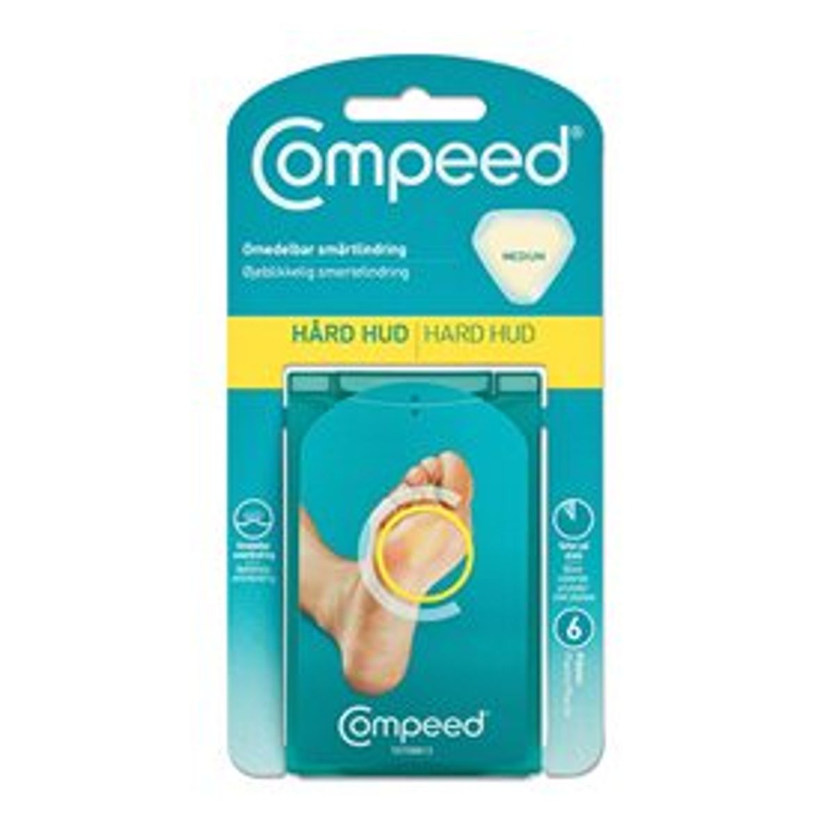 Compeed hår hud plaster medium 6 stk