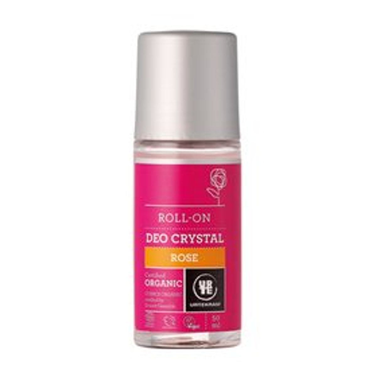 Urtekram Deo krystal roll on Rose &bull; 50ml.