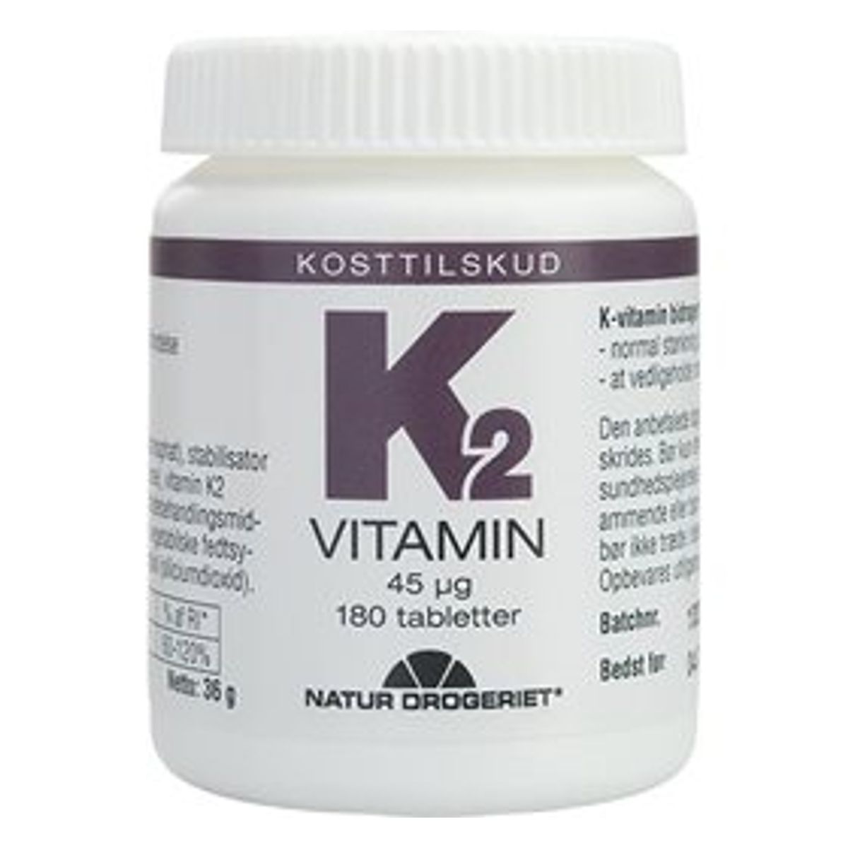 Natur-Drogeriet K2-vitamin &bull; 180 tab.