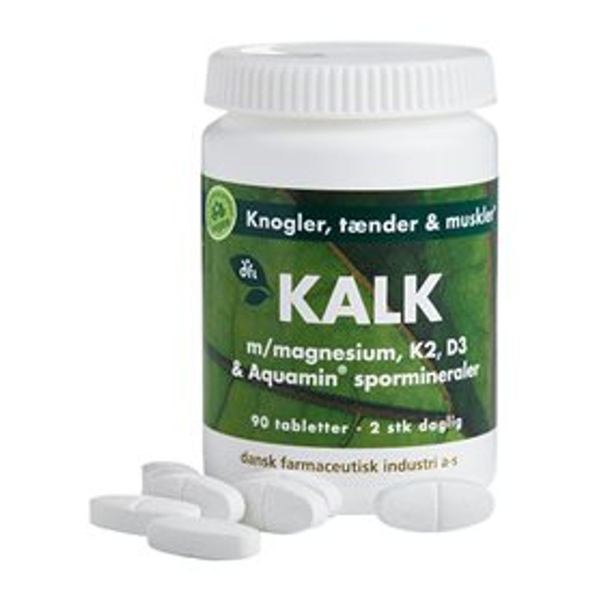 DFI KALK m. magnesium, K2, D3 & spormineraler 90 tab.