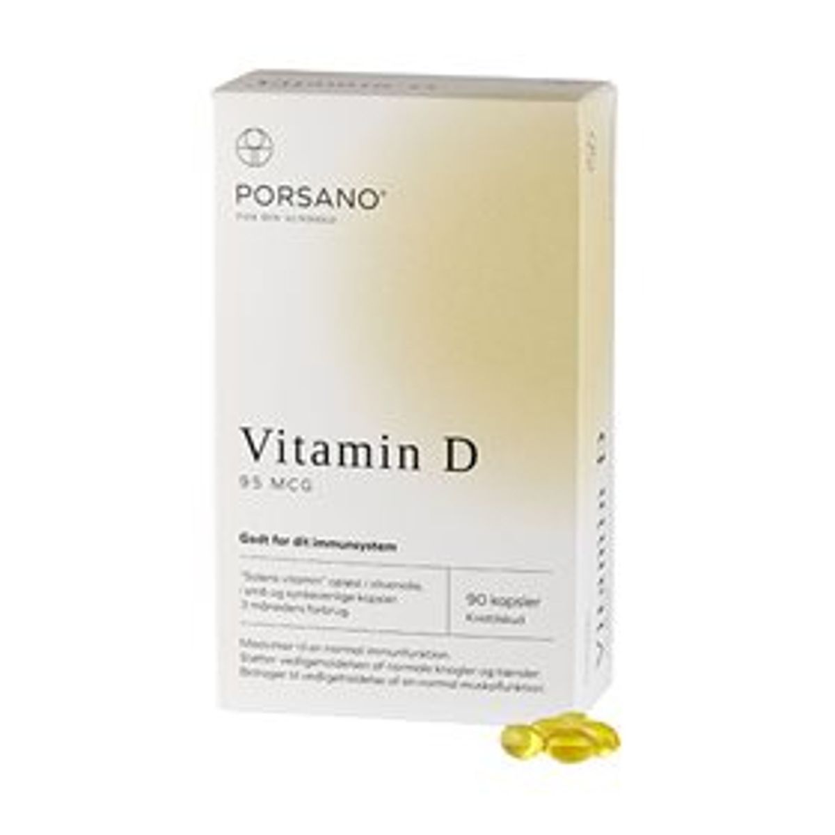 Porsano Vitamin D 95 mcg 90 kapsler