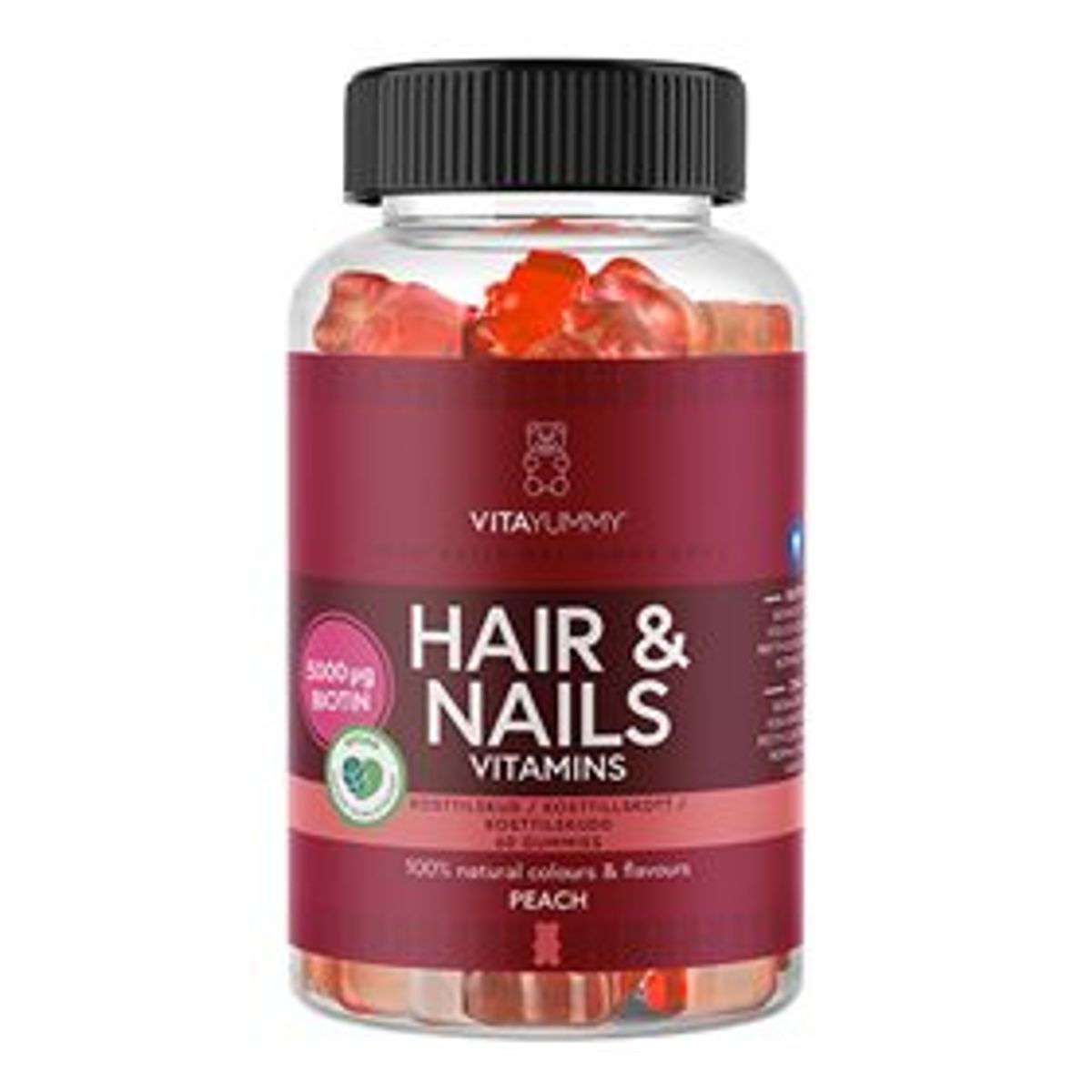 VitaYummy Hair & Nails Peach 60 gum.