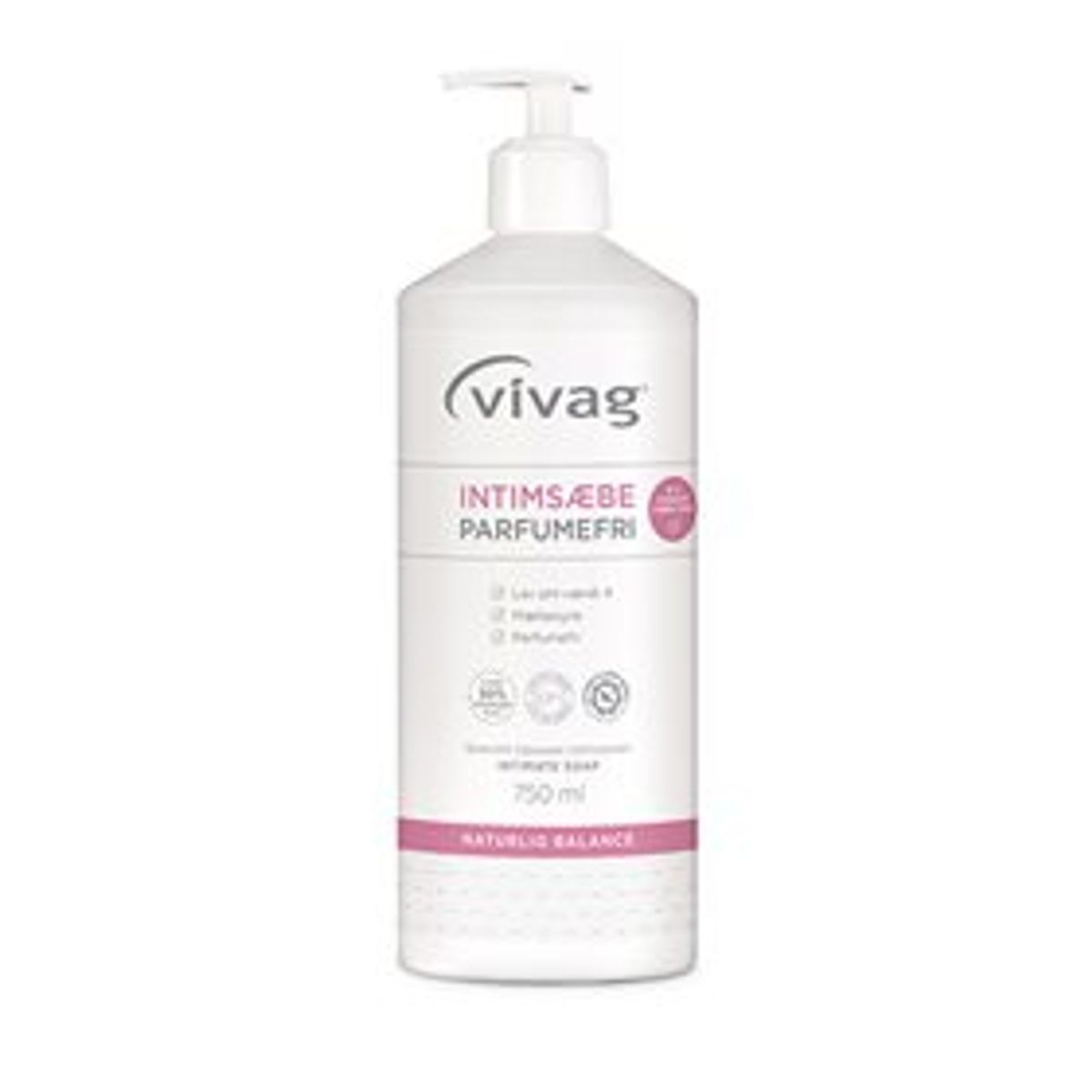 Vivag Intimsæbe Parfumefri 750 ml.