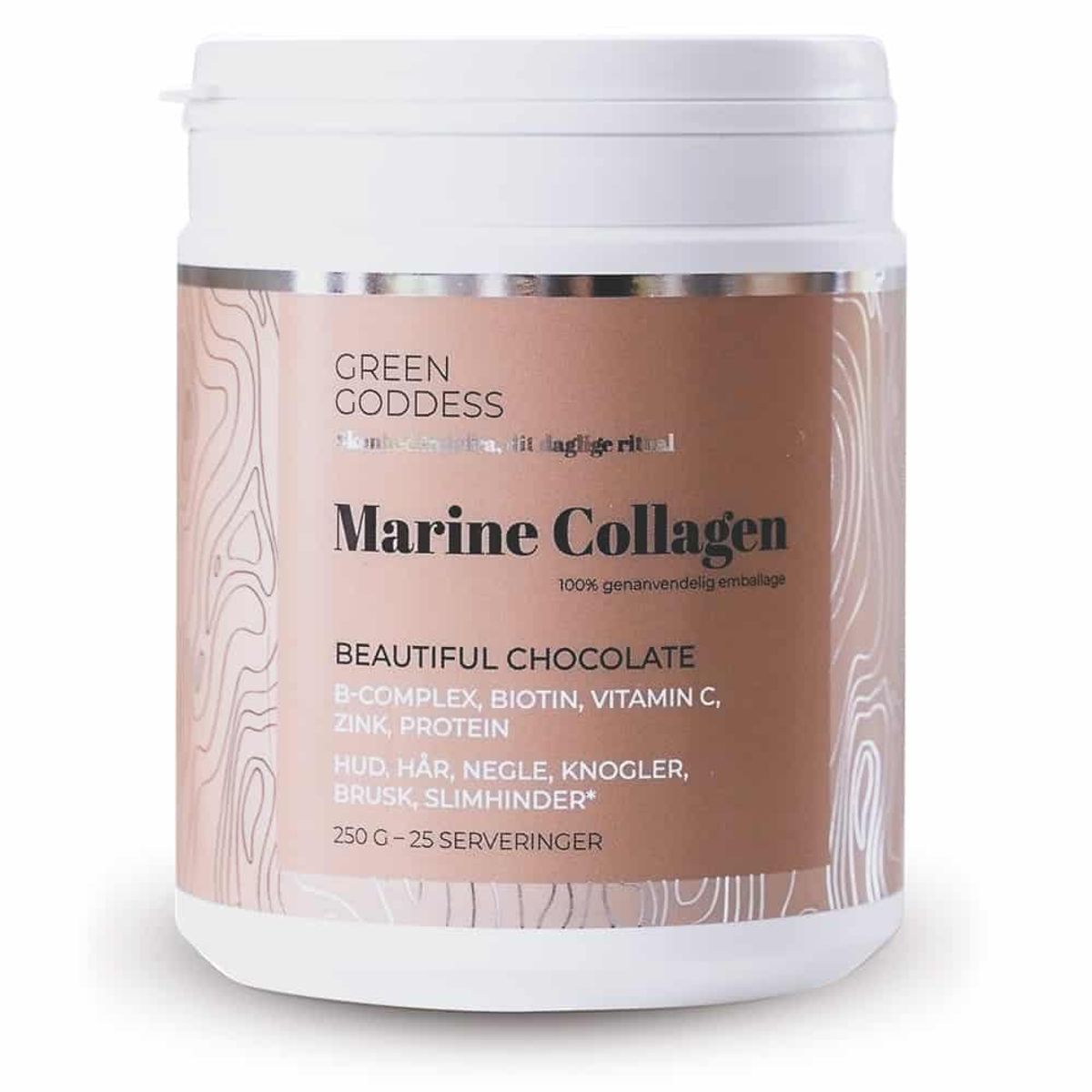 Green Goddess Marine Collagen Chokolade 250g