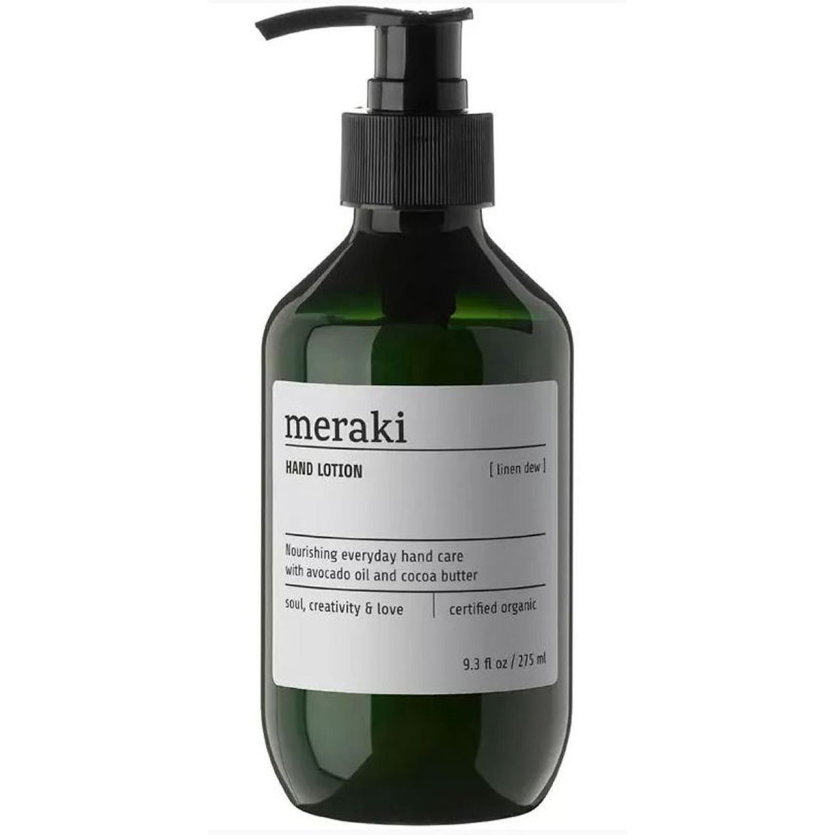 Meraki hand lotion linen dew with avocado oil and cocoa butter 275ml