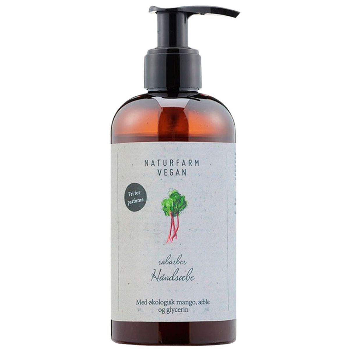 Naturfarm vegan rabarber håndsæbe med økologisk mango æble og glycerin 250ml