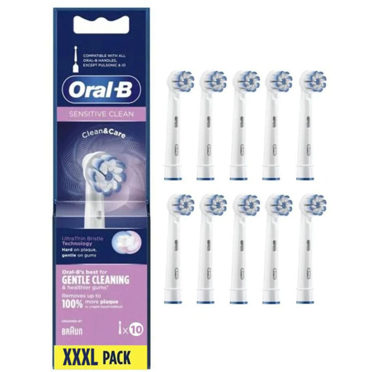 Oral-B clean & care sensitive clean 10 toothbrush heads